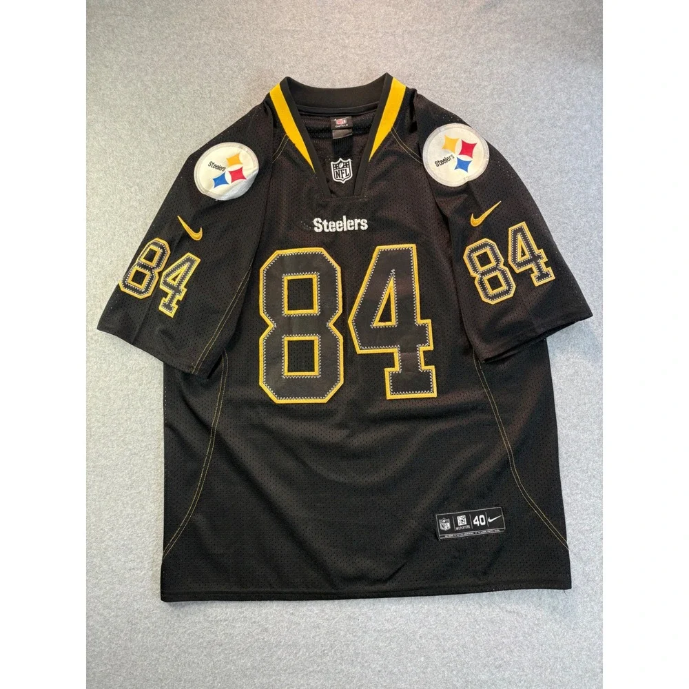 Nike Pittsburgh Steelers Antonio Brown 84 Onfield Jersey Mens 40 Black NFL